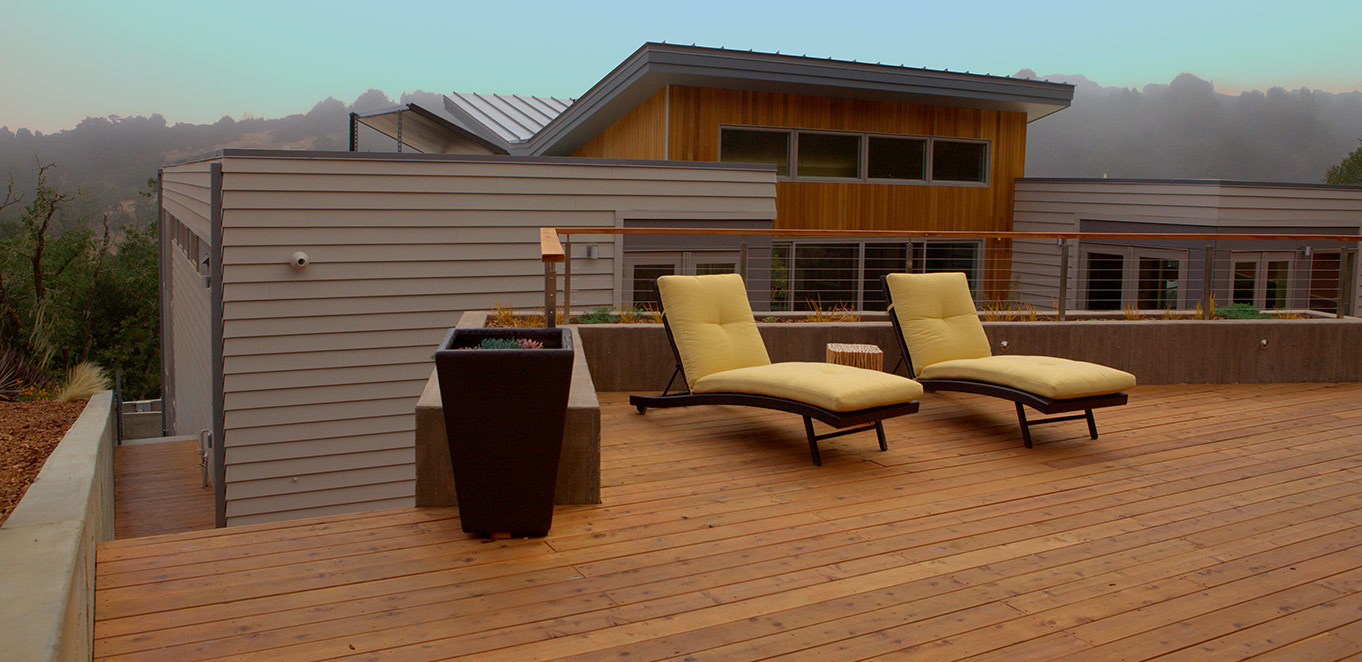 Modern Redwood Deck