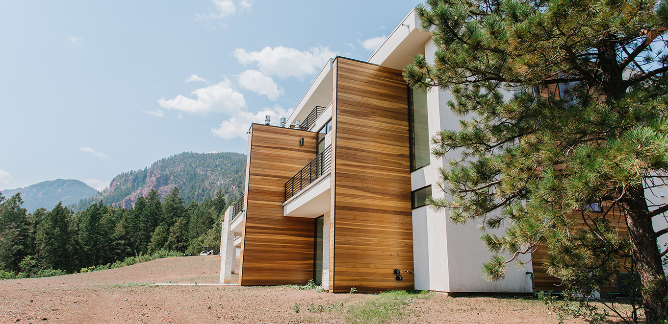 Clear Redwood Siding on a Modern Home in Colorado